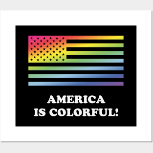 America Is Colorful! (Stars And Stripes) Posters and Art